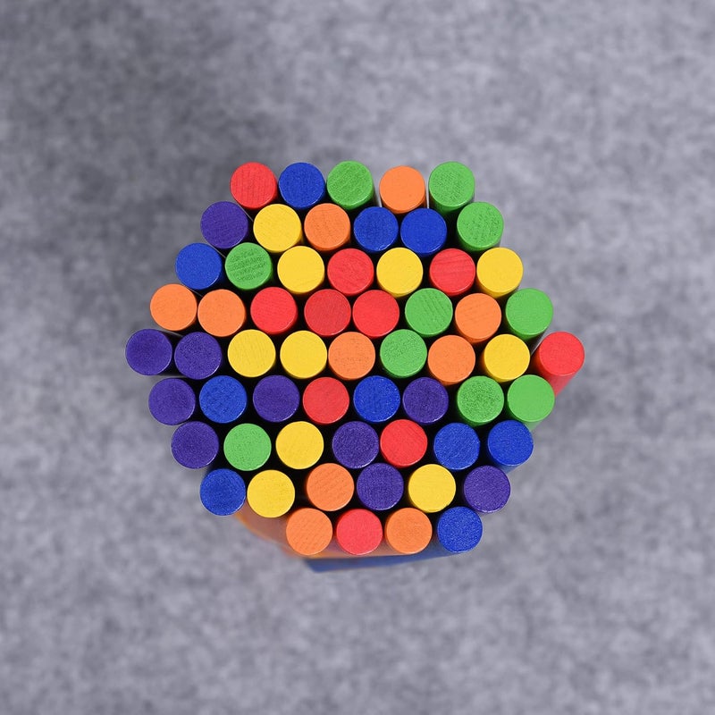 MGTECH 60 Pack Rhythm Sticks for Kids, 12 Inch Wood Lummi Sticks Music Percussion Sticks, 6 Colors - Image 4